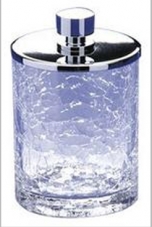 Контейнер Windisch Addition Craquele 88125CR настольный диам. 75 мм стекло с эффектом `кракле` / хром
